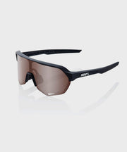 100% S2 Glasses - Soft Tact Black / HiPER Crimson Silver Mirror Lens