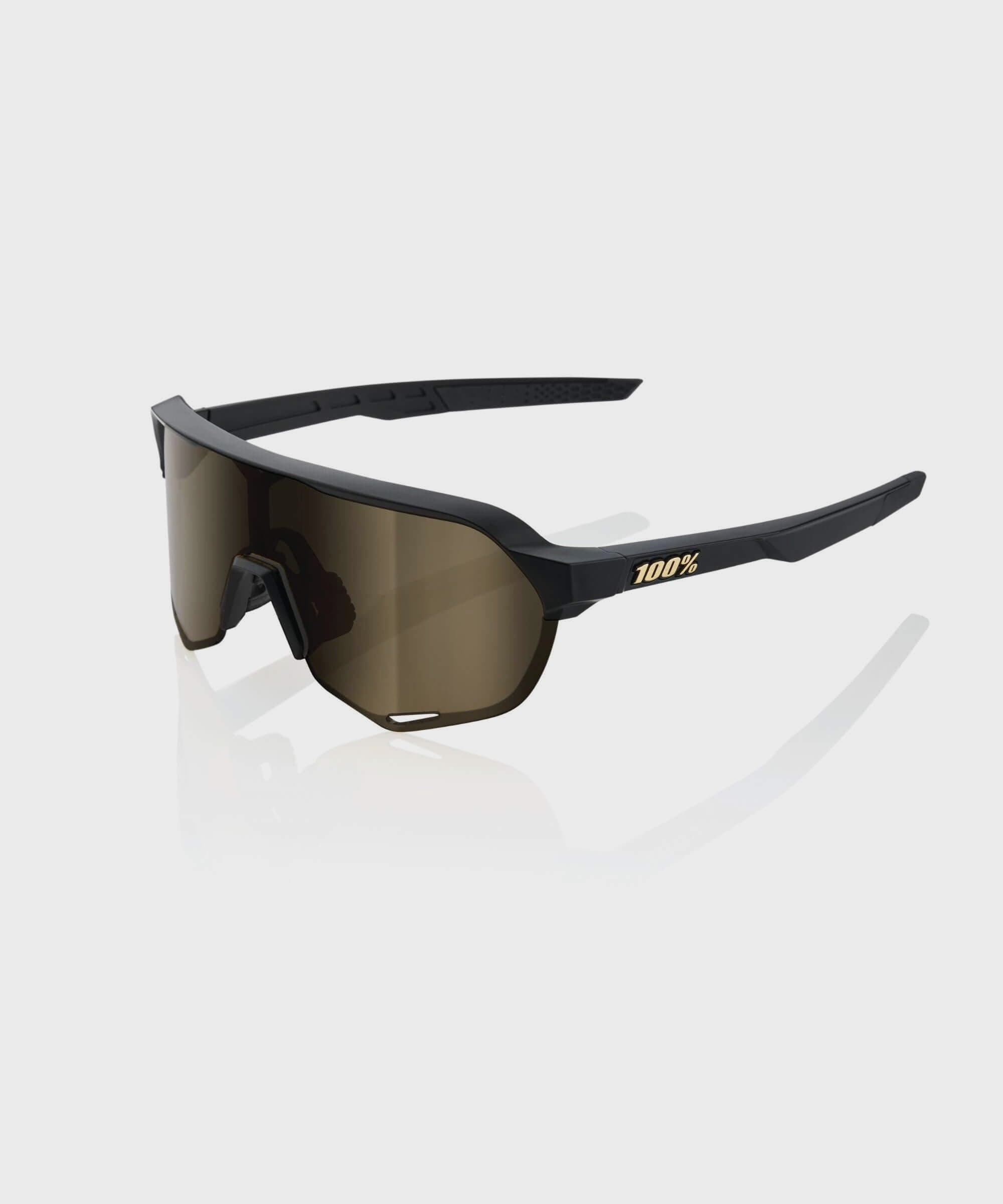100% S2 Glasses - Matte Black / Soft Gold Mirror Lens