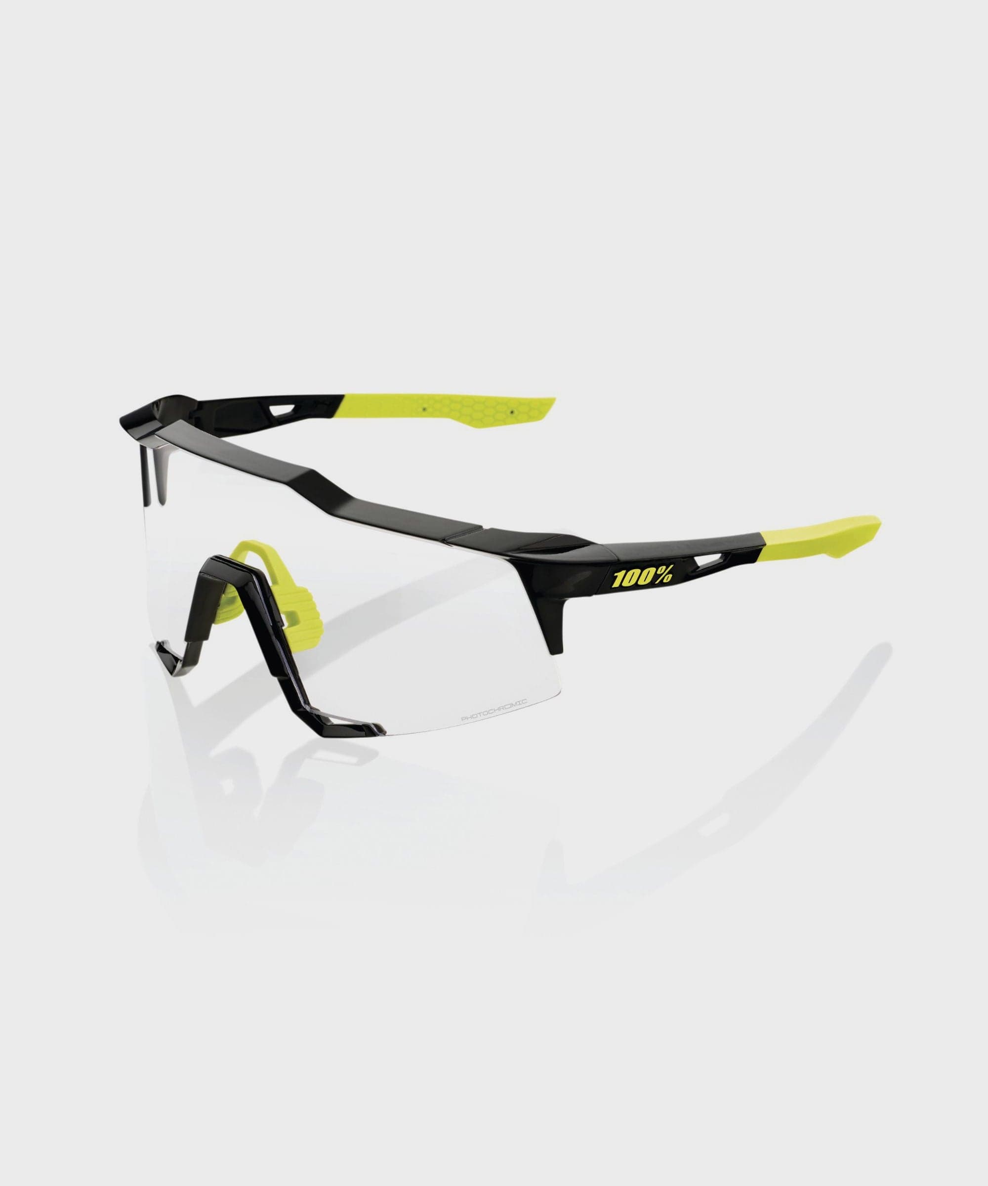 100% Speedcraft Glasses - Gloss Black / Photochromic Lens