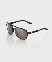 100% Konnor Glasses - Matte Translucent Brown Fade / HiPER Silver Mirror Lens