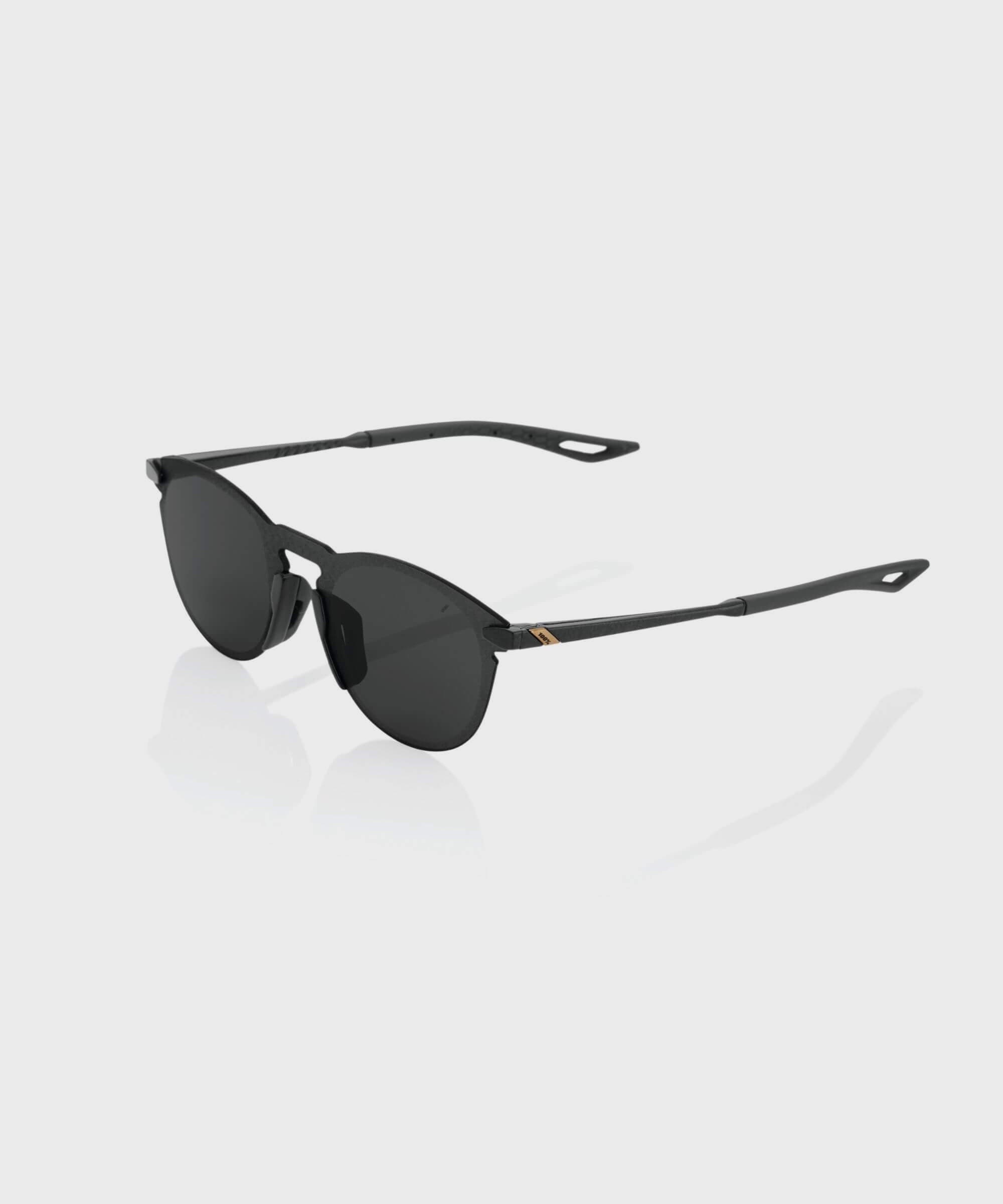 100% Legere Round Glasses - Polished Black / Smoke Lens