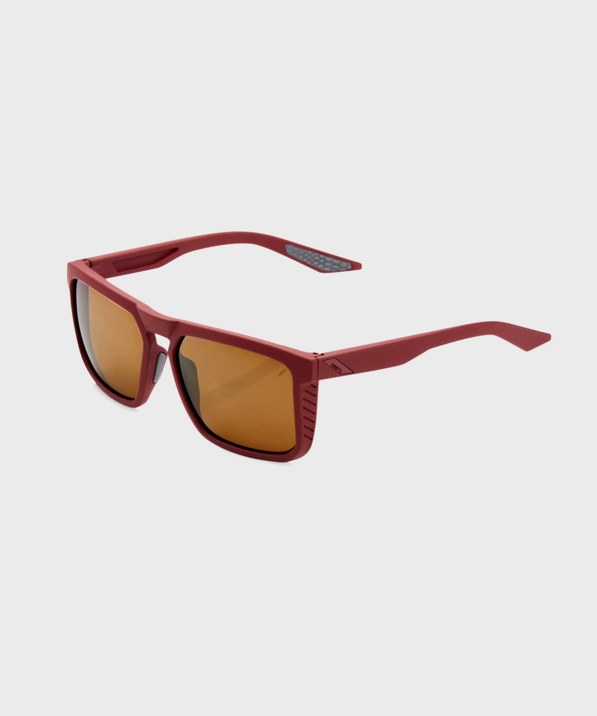 100% Renshaw Glasses - Soft Tact Crimson / Bronze Lens