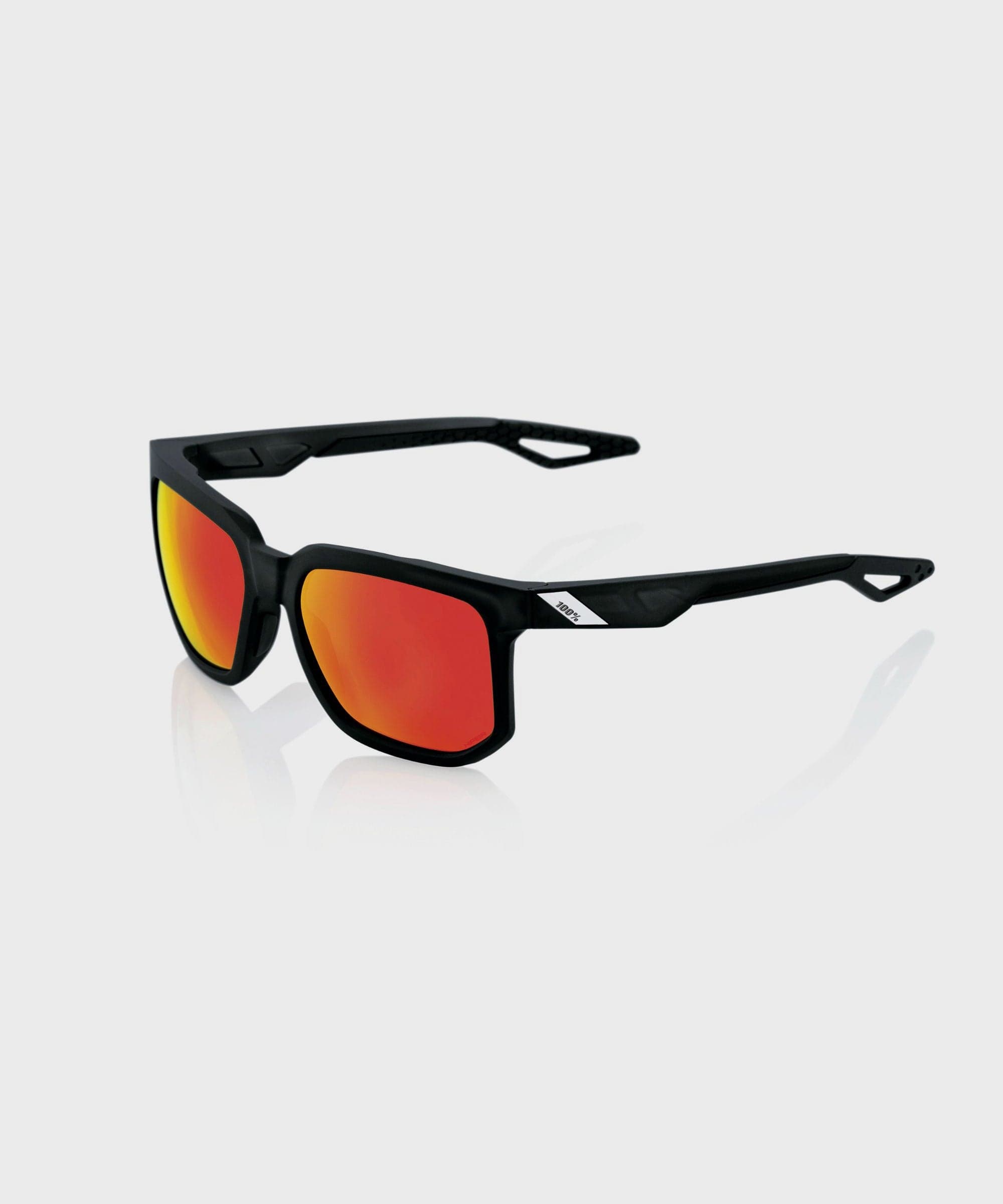 100% Centric Glasses - Soft Tact Crystal Black / HiPER Red Multilayer Mirror
