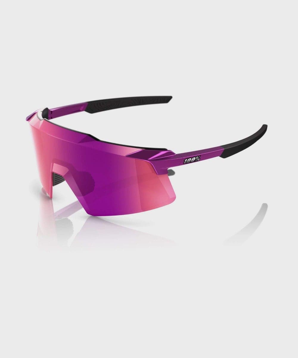 100% Aerocraft Glasses - Gloss Purple Chrome / Purple Multilayer Mirror Lens