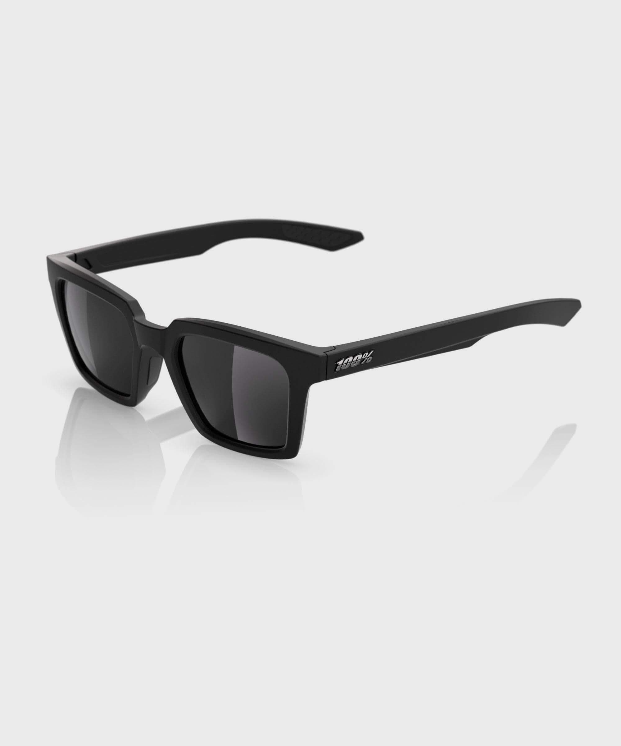 100% Erba Glasses - Soft Tact Black / Smoke Lens
