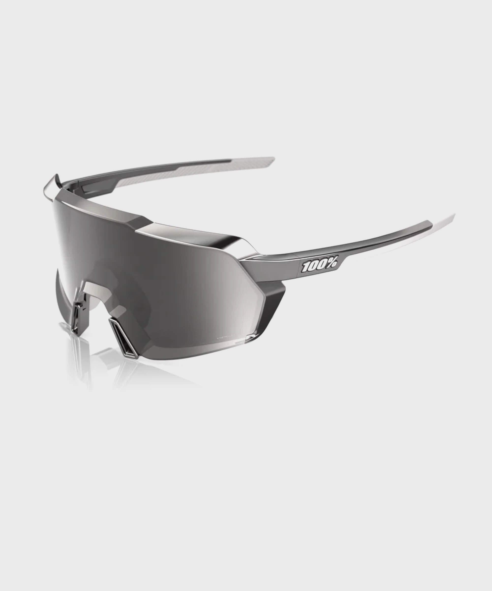100% Korbin Glasses - Gloss Black Chrome/HiPER Silver Mirror Lens