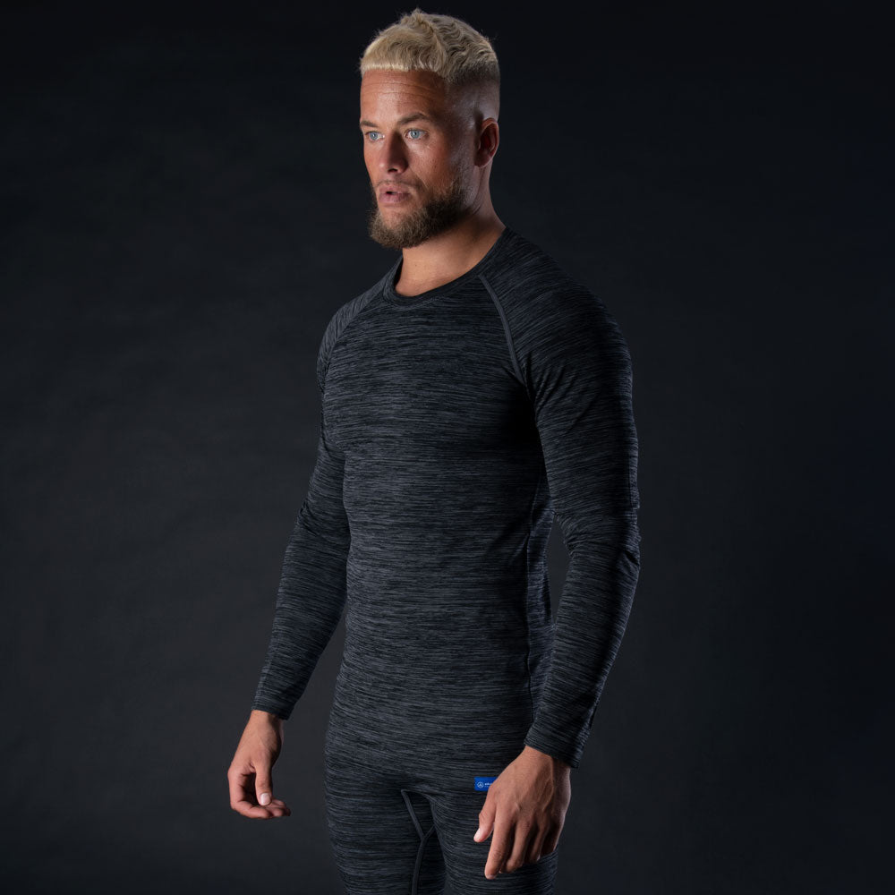 Oxford Advanced Base Layer MS Top Charcoal Marl LXL