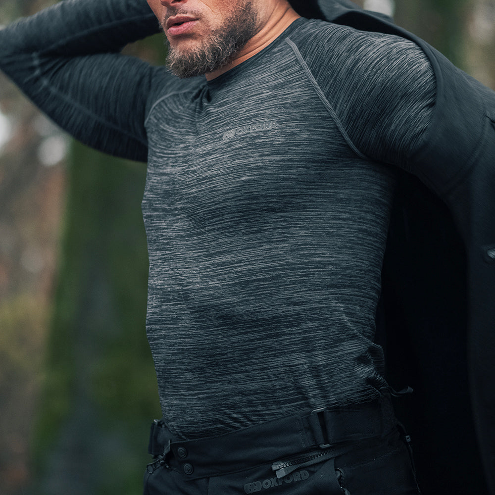 Oxford Advanced Base Layer MS Top Charcoal Marl SM