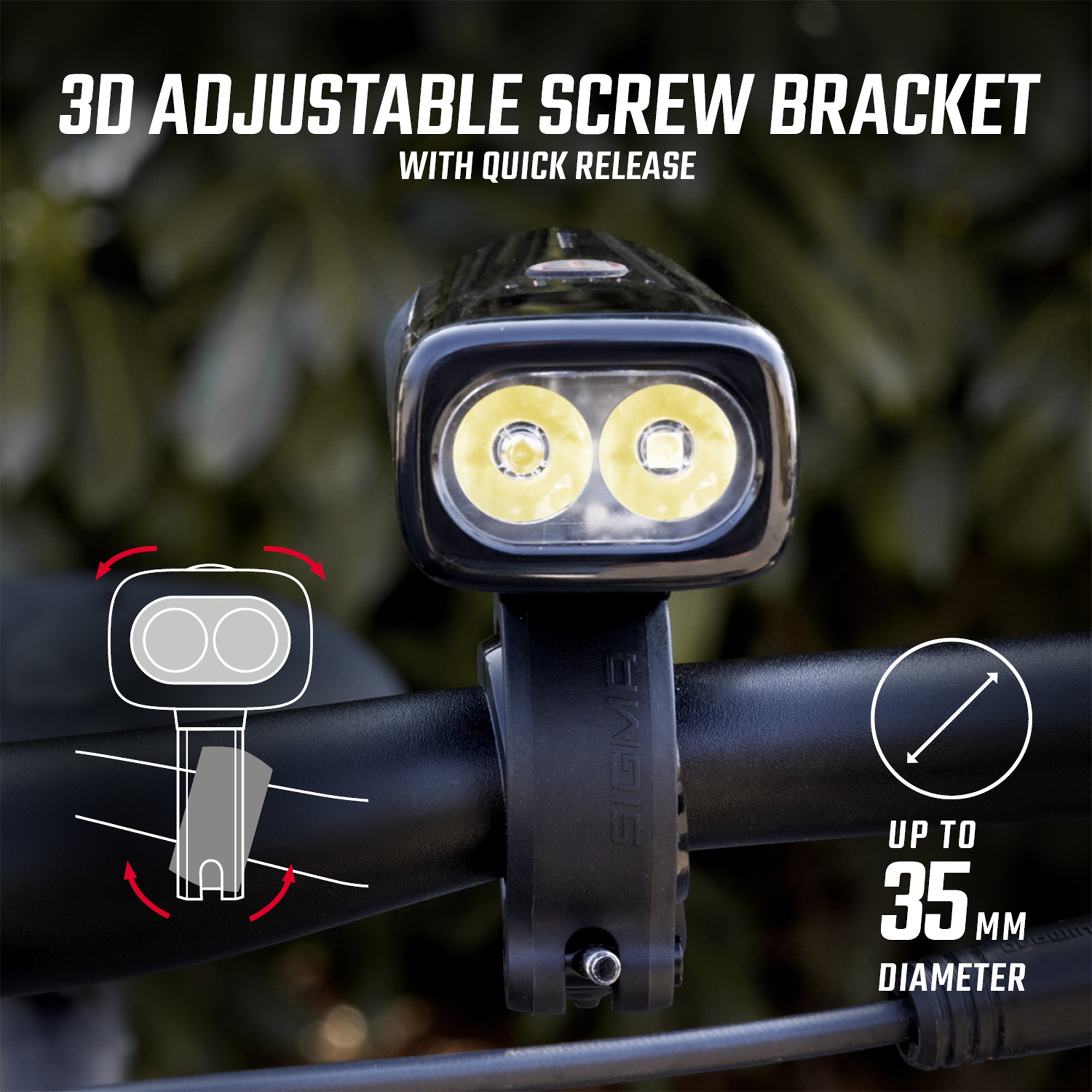 Sigma Buster 1100 Headlight w/hbar mount