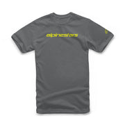 Linear Wordmark Tee Charcoal Fluo Yellow M