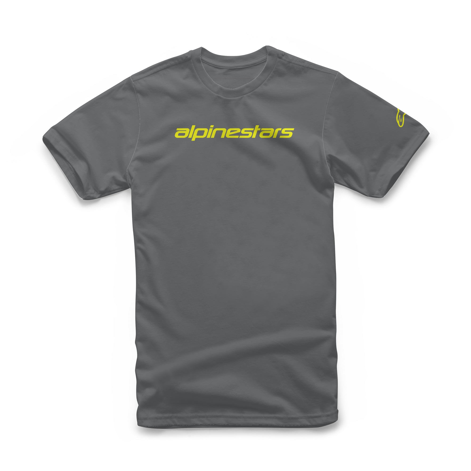 Linear Wordmark Tee Charcoal Fluo Yellow M