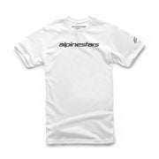 Linear Wordmark Tee White Black M