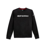 Linear Crew Fleece Black White M
