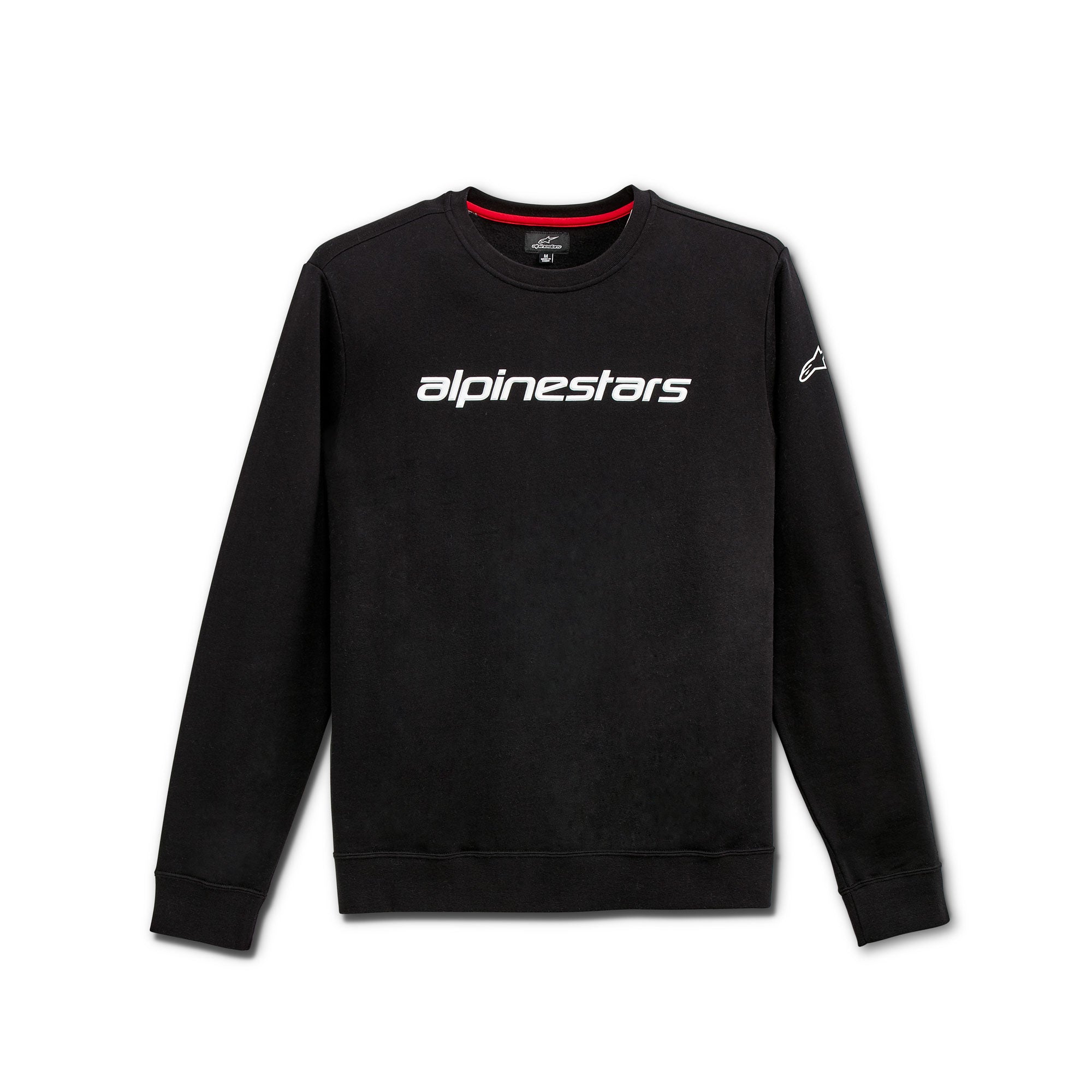 Linear Crew Fleece Black White M