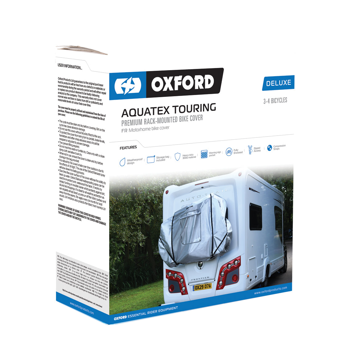 Oxford Aquatex Touring Deluxe Bike Cover for 3-4 bikes