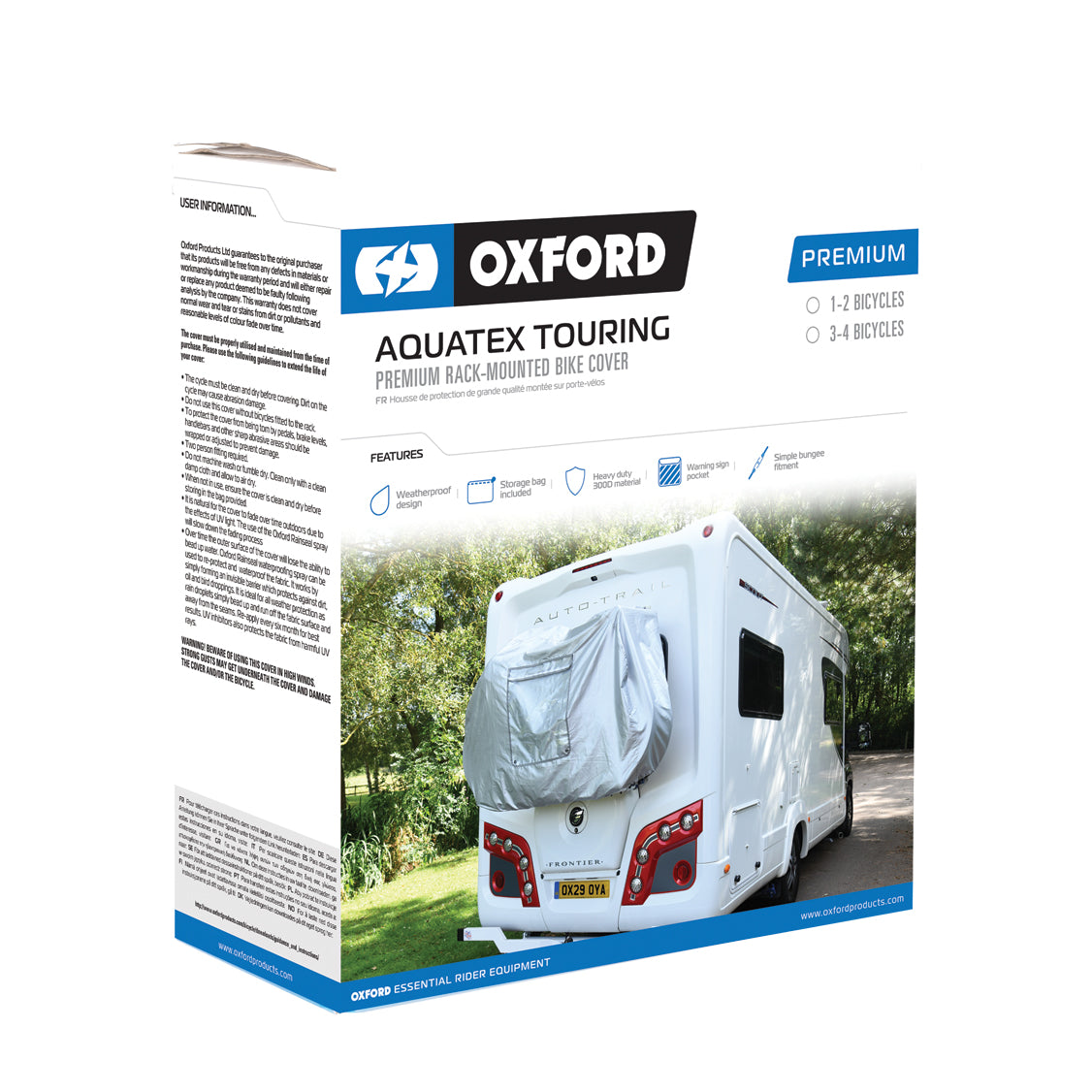 Oxford Aquatex Touring Premium Bike Cover for 3-4 bikes