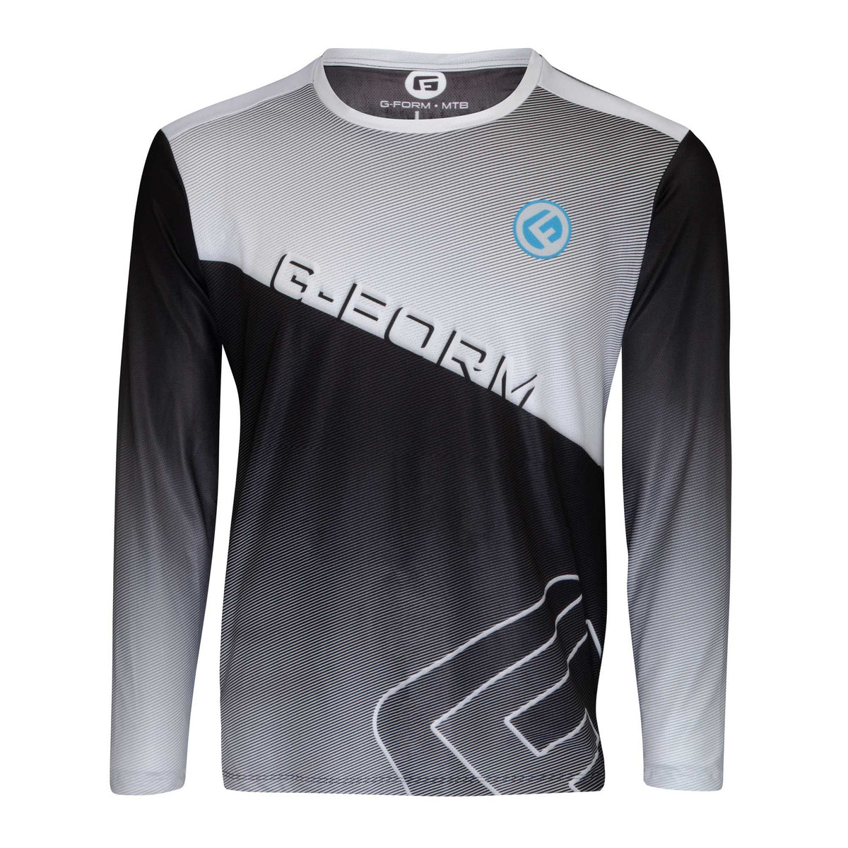 G-Form Mens LS Podium Jersey Black/Grey/White M