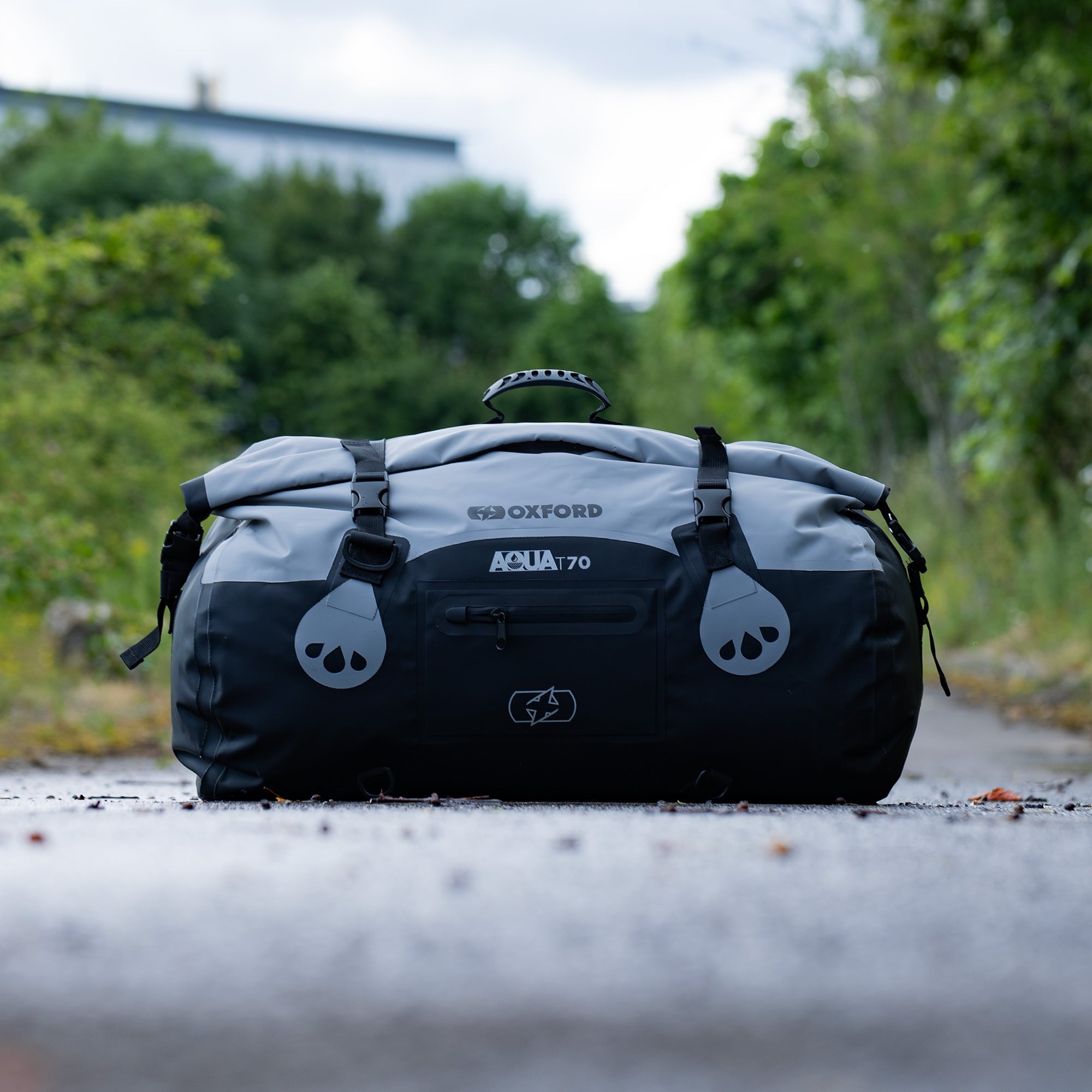 Oxford Aqua T-70 Roll Bag- Grey/Black