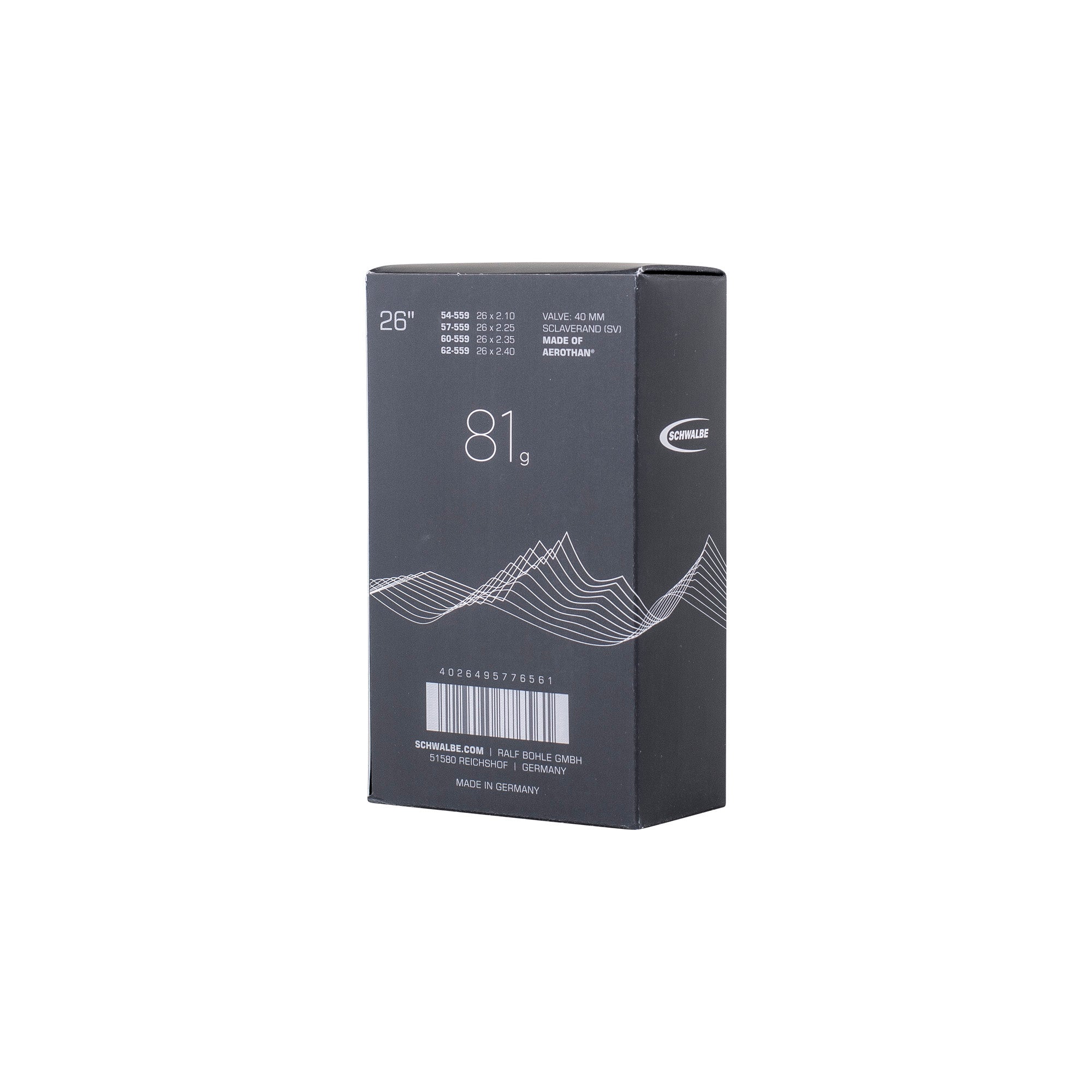 Schwalbe SV13E Aerothan Inner Tube 26 x 2.10-2.40