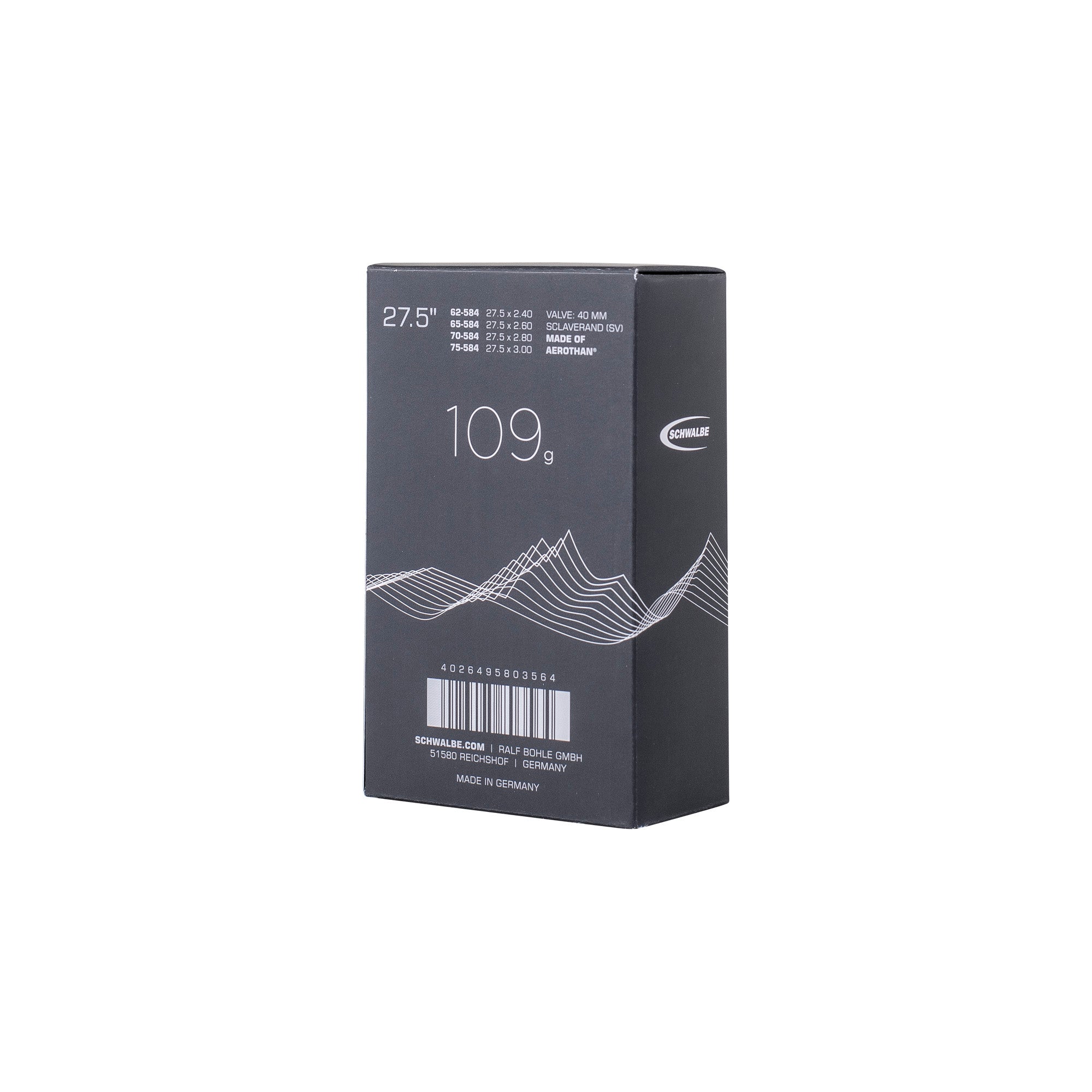 Schwalbe SV21FE Aerothan Inner Tube 27.5 x 2.40-3.00
