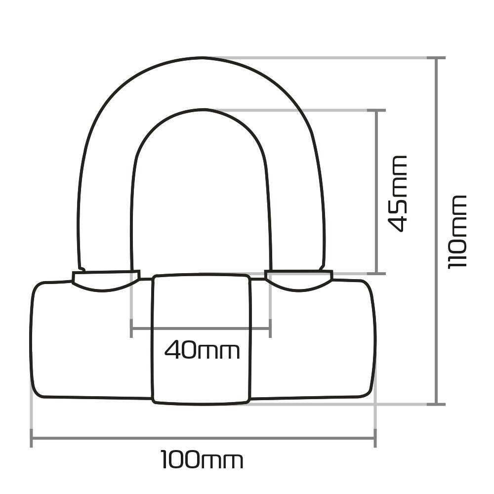 Oxford HD Max 14mm Disc Lock Yellow