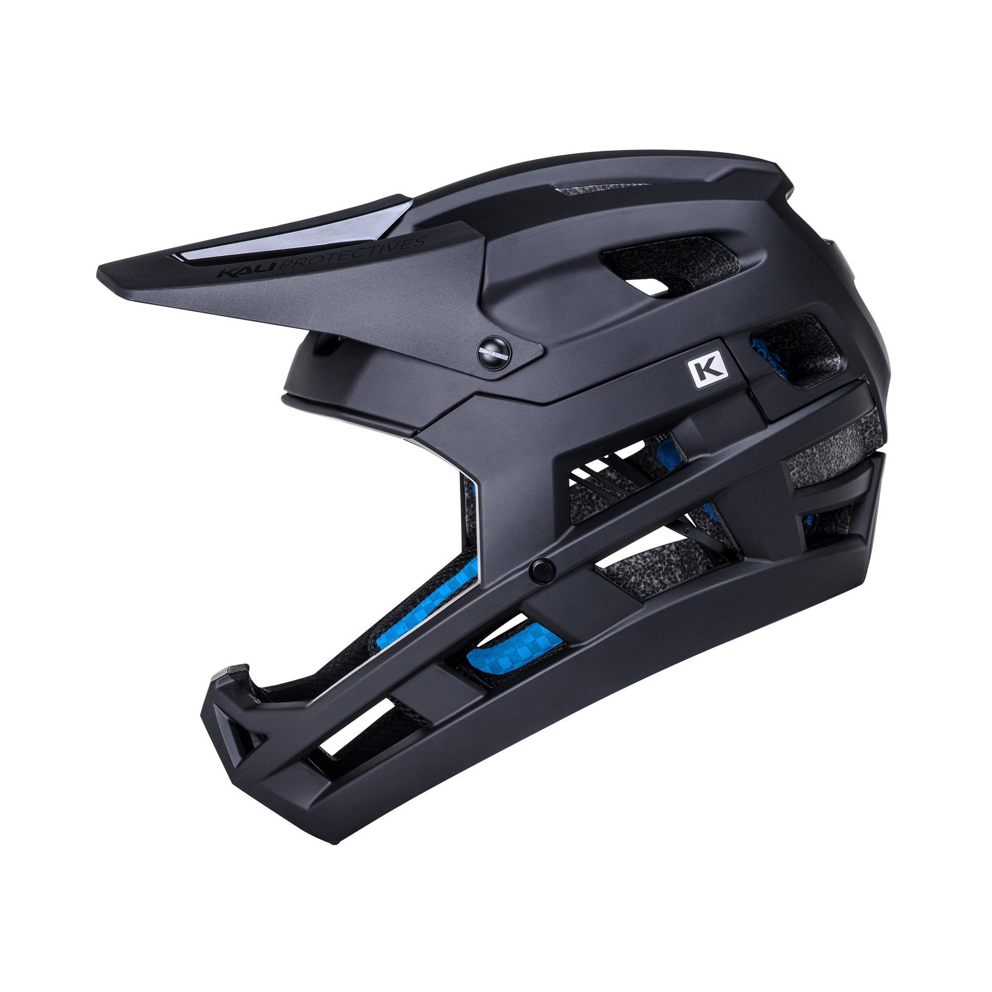 Kali DH Invader Sld Mat Black/Gls Black XS-M