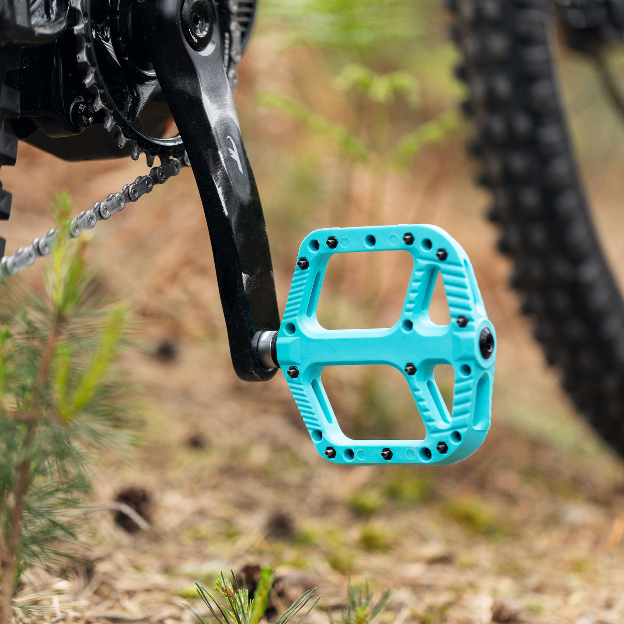 Oxford Loam 20 Nylon Flat Pedals Turquoise