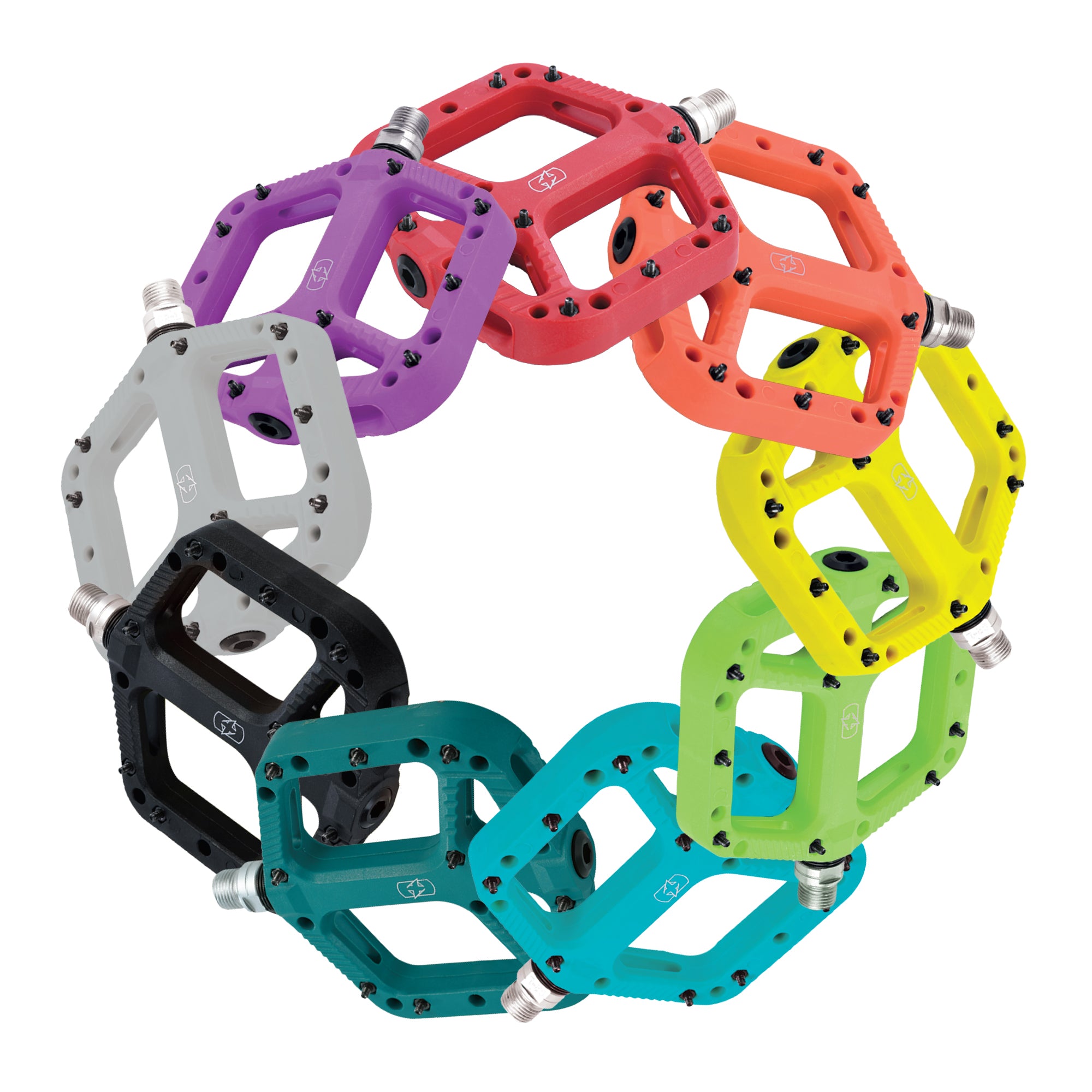 Oxford Loam 20 Nylon Flat Pedals Grey