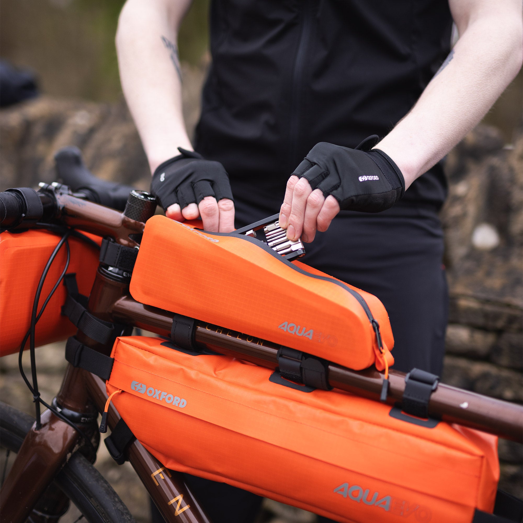 Oxford Aqua Evo Adventure XL Top Tube Pack-Orange