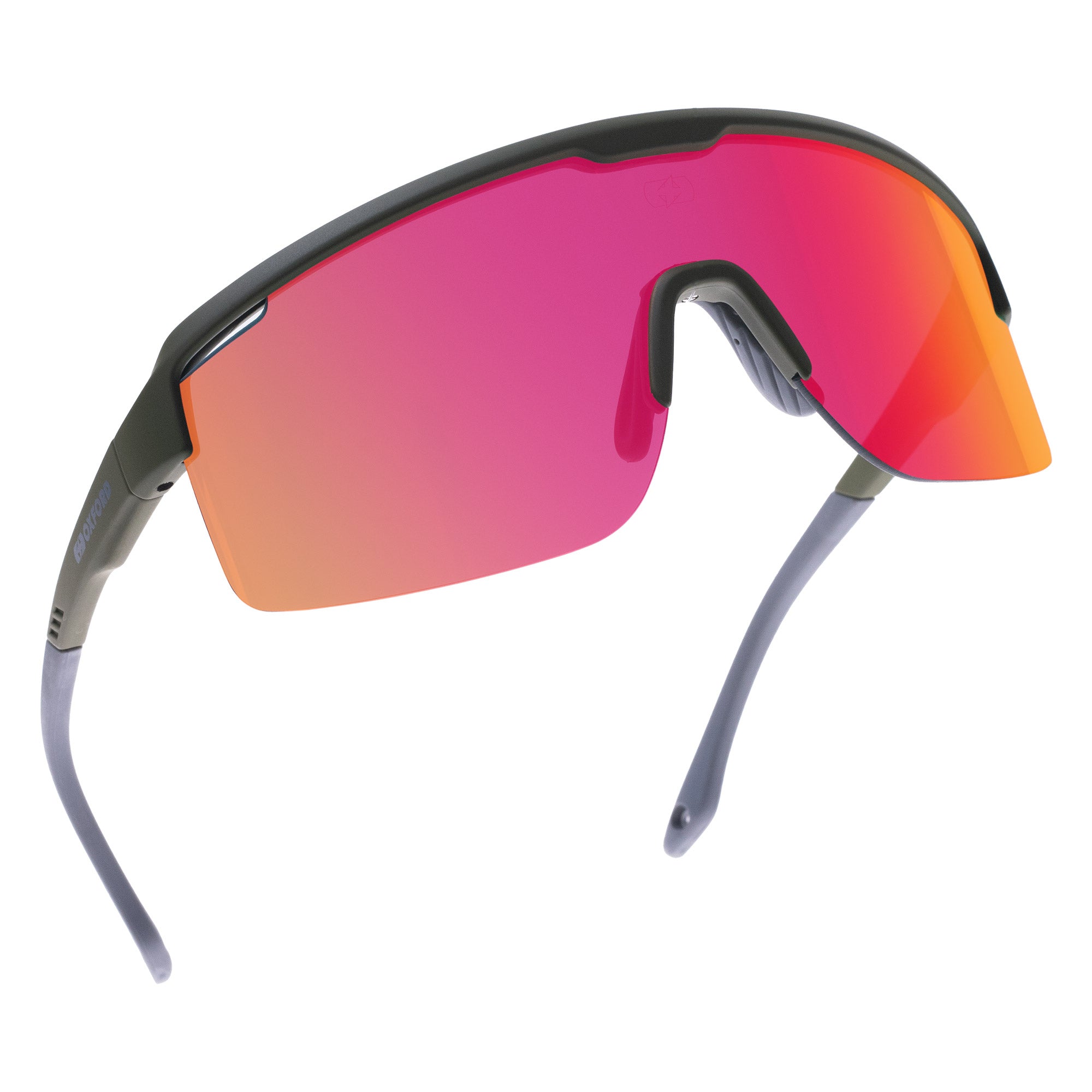 Oxford Pave Green Frame Orange Mirror Lens Sunglasses
