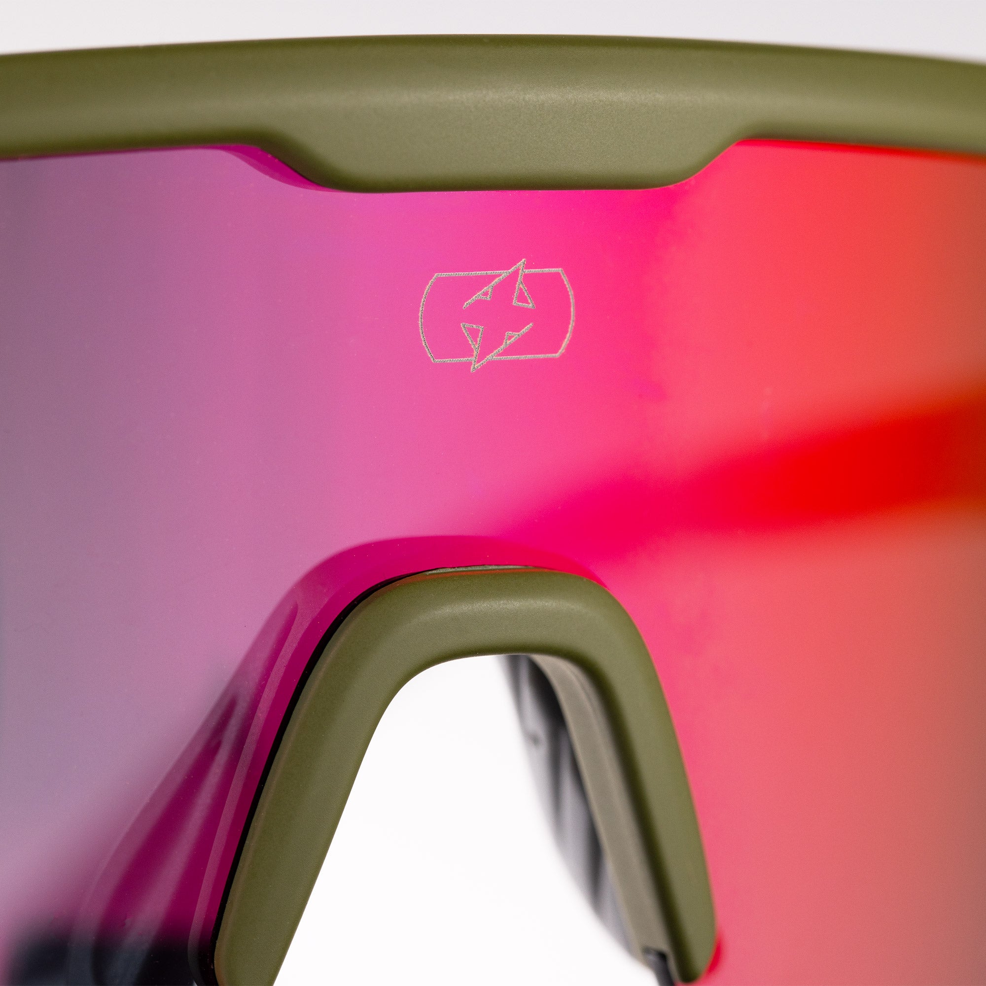 Oxford Pave Green Frame Orange Mirror Lens Sunglasses