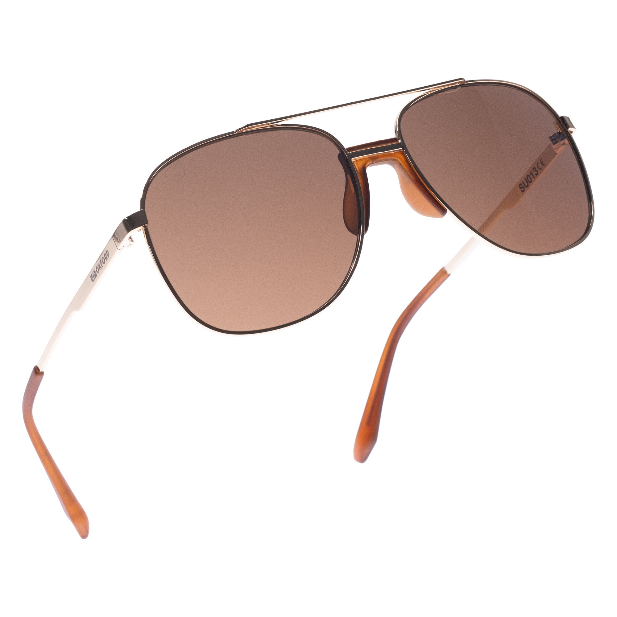 Oxford Force One Gold Metal Frame Brown Lens Sunglasses
