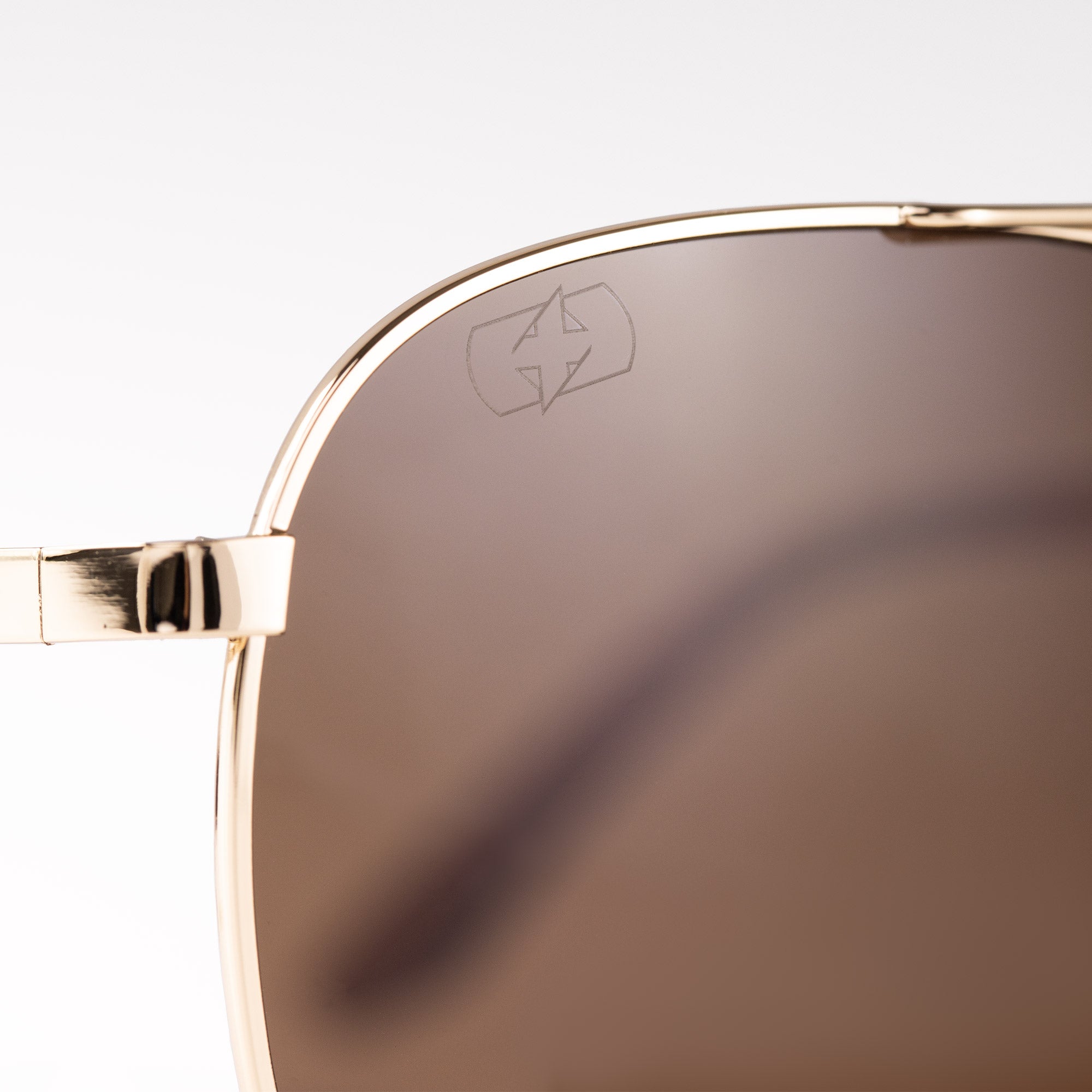 Oxford Force One Gold Metal Frame Brown Lens Sunglasses