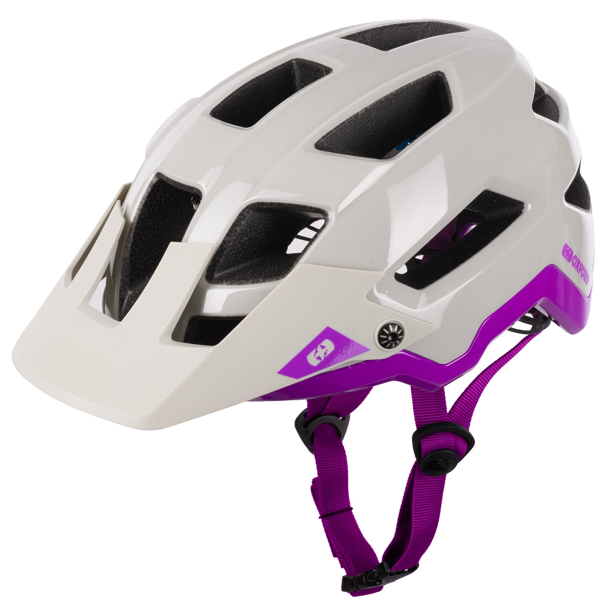 Oxford Altius Helmet 54-59cm Gloss Grey/Purple