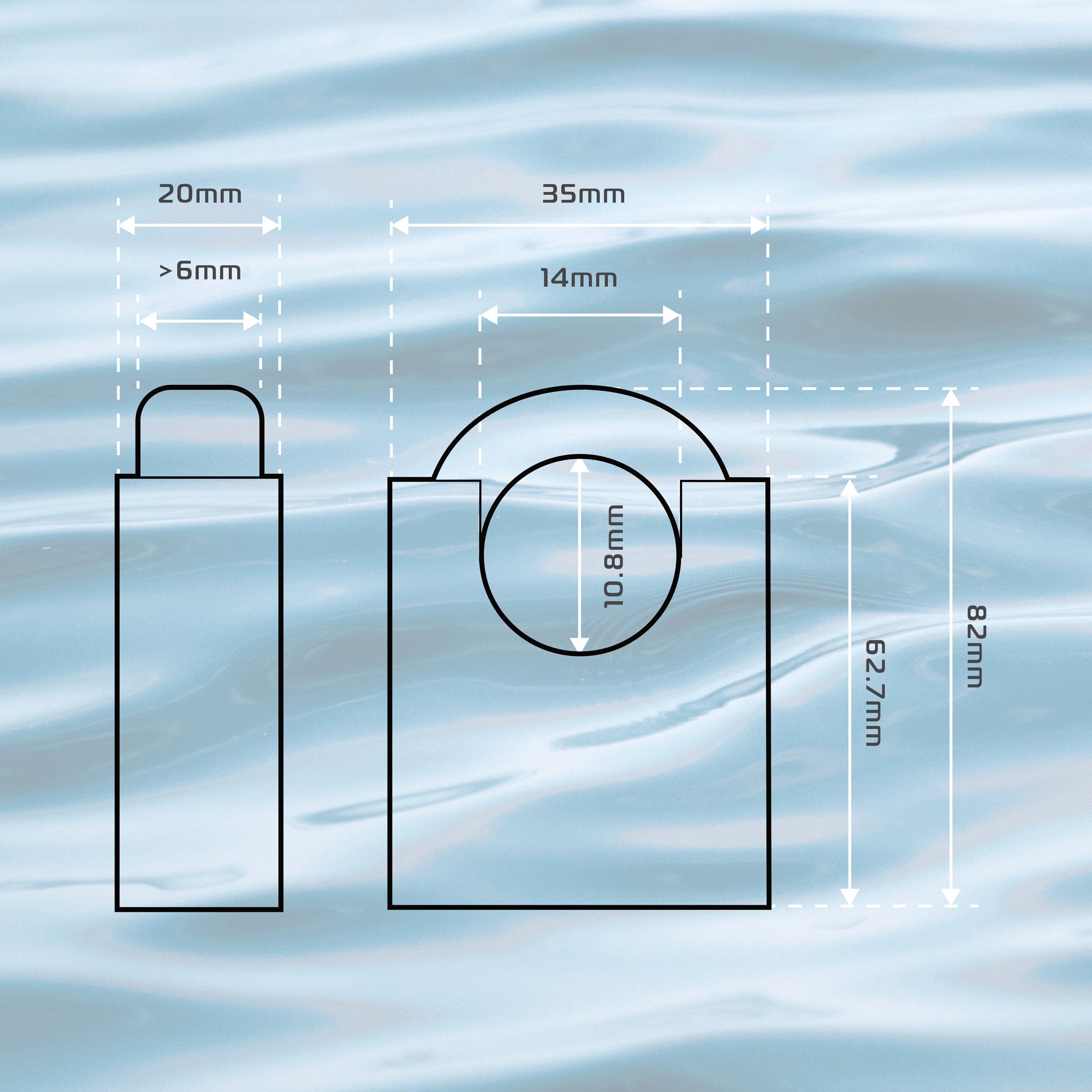 Oxford CS-06 Marine Proof Padlock 35MM