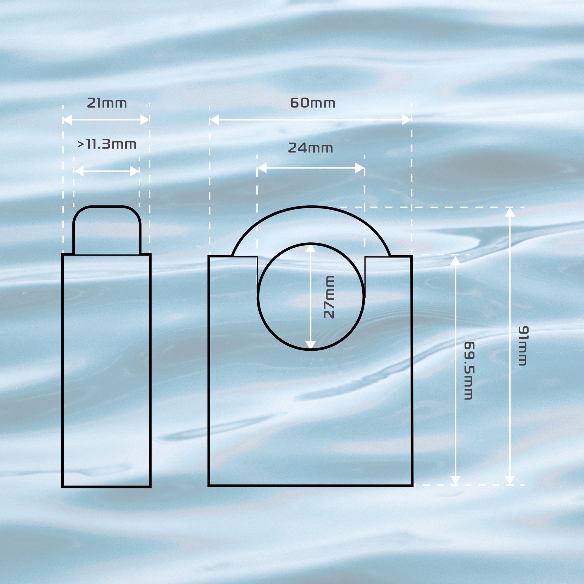 Oxford CS-12 Marine Proof Padlock 60MM