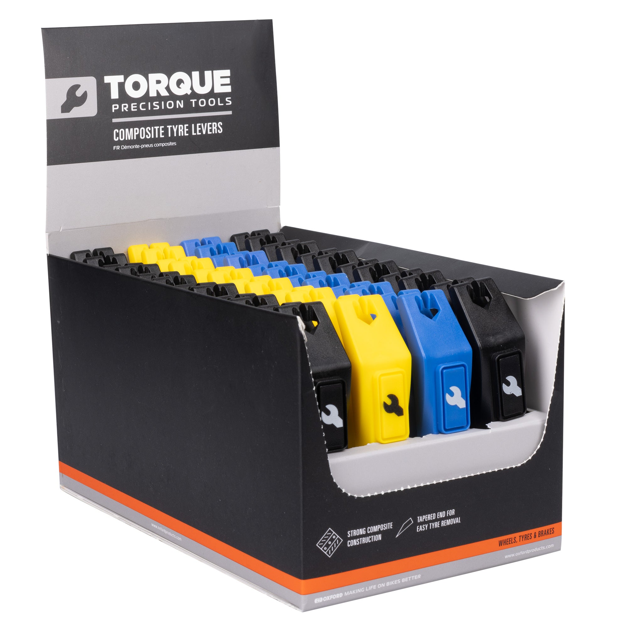 Torque Composite Tyre Levers Display Box of 24prs