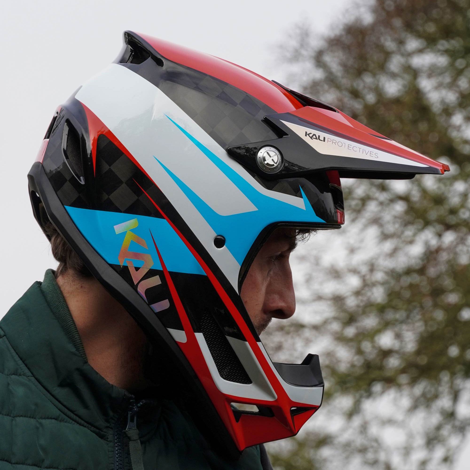 Kali Trinity Carbon Quake Black/Red/White XS