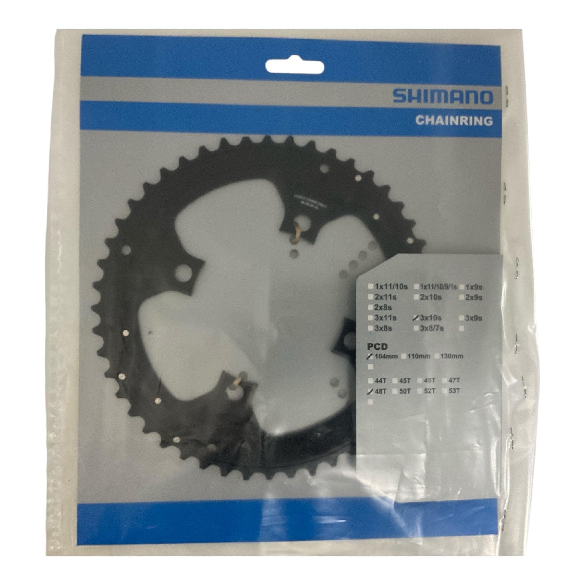 Shimano Spares FC-T6010 chainring; 48T; for chain guard; black