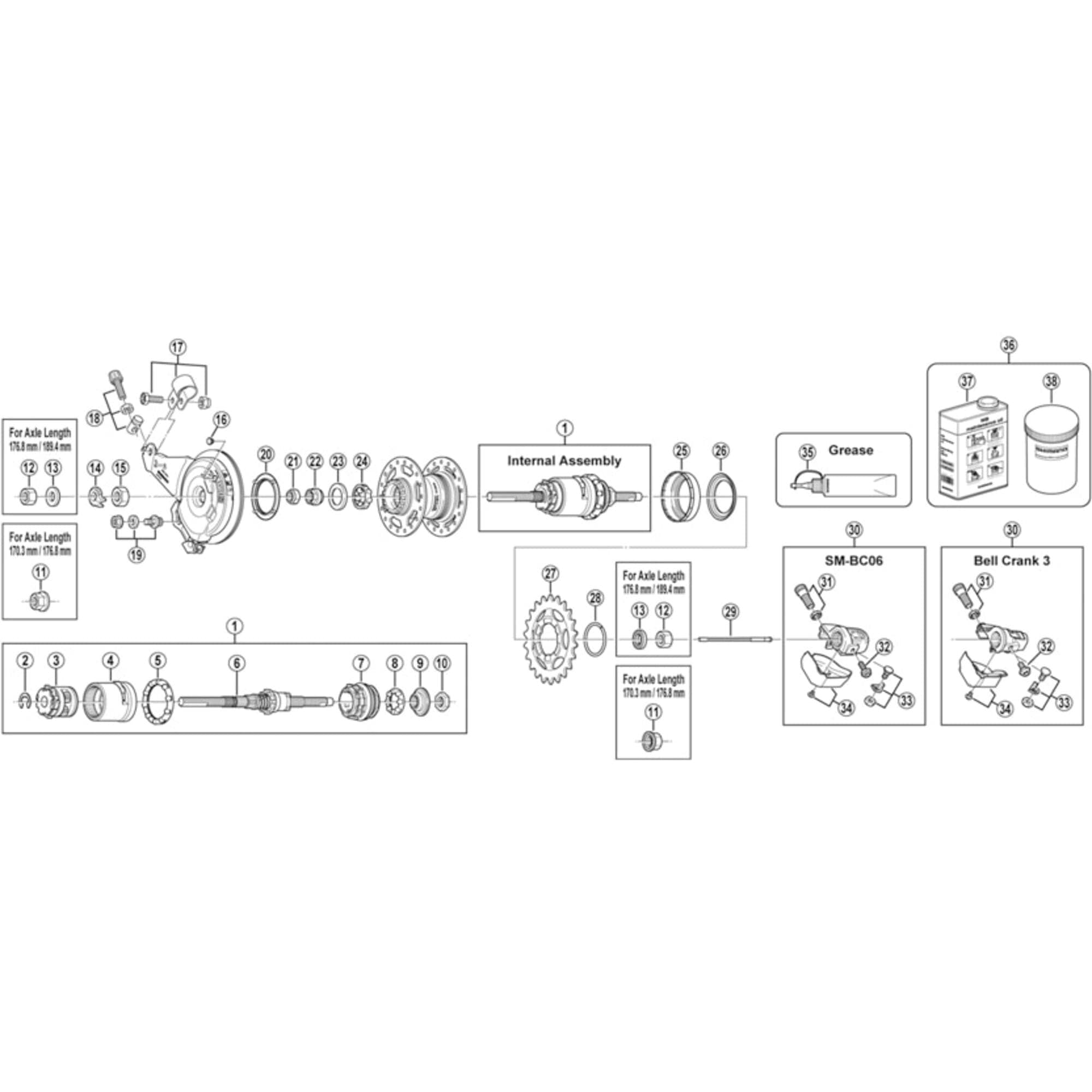 Shimano Spares SM-BC06 bell crank unit