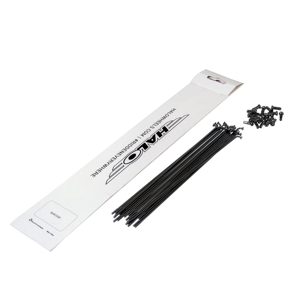Halo Black Spokes 20 Pack Black 184mm