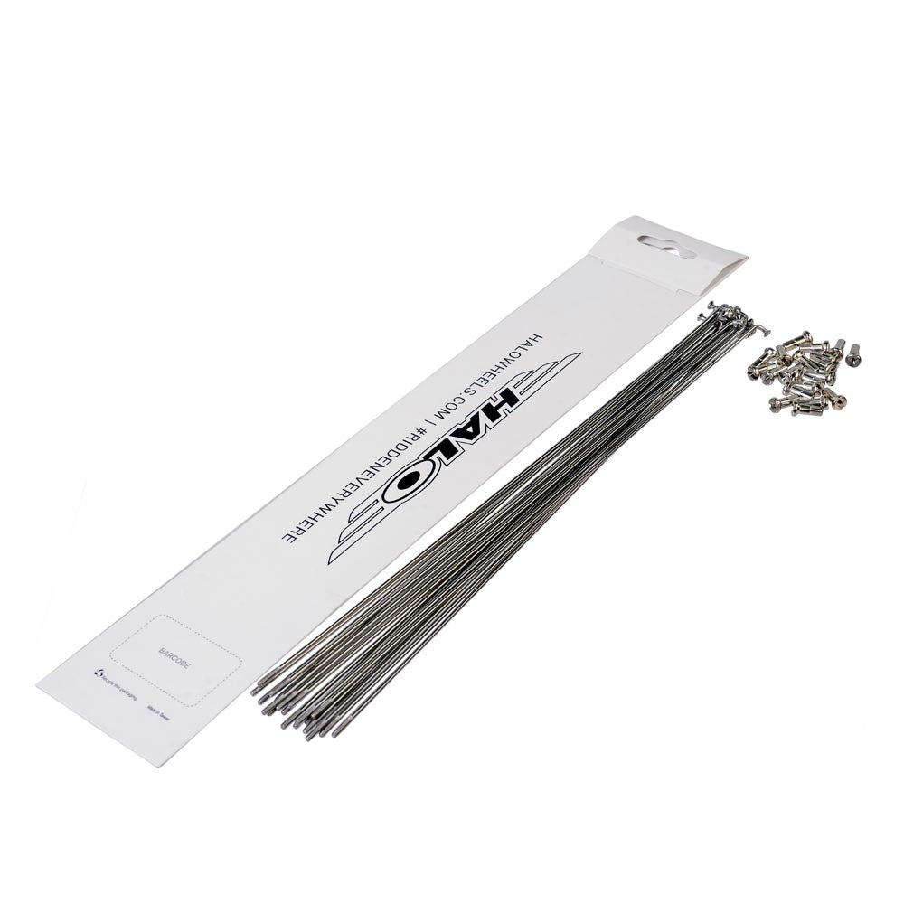 Halo Stainless Double Butted Spokes 20 Pack Silver 261mm