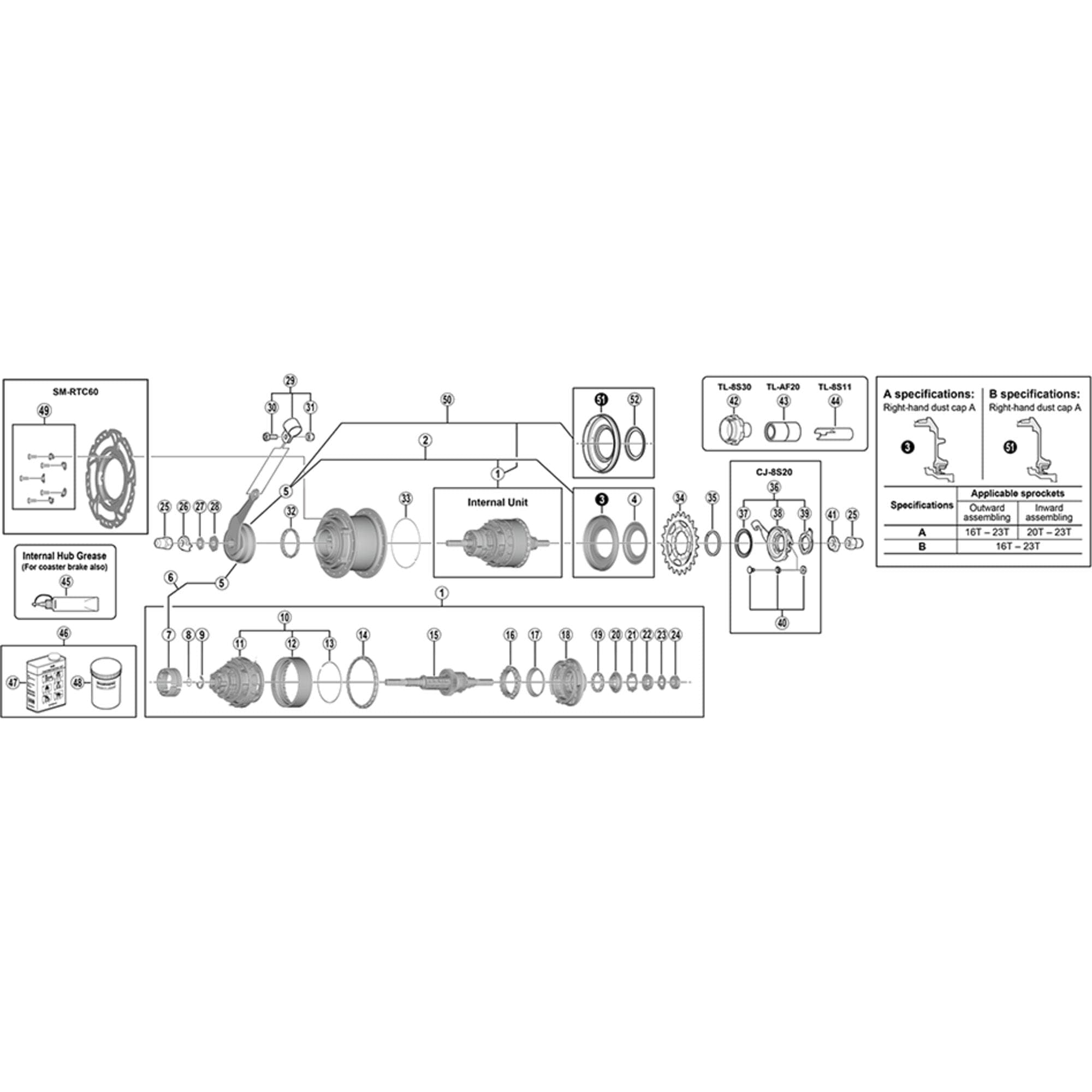 Shimano Spares CJ-7S50 driver cap