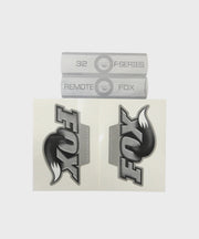 FOX Fork F-S Remote B/W Decal Kit Titanium 2010