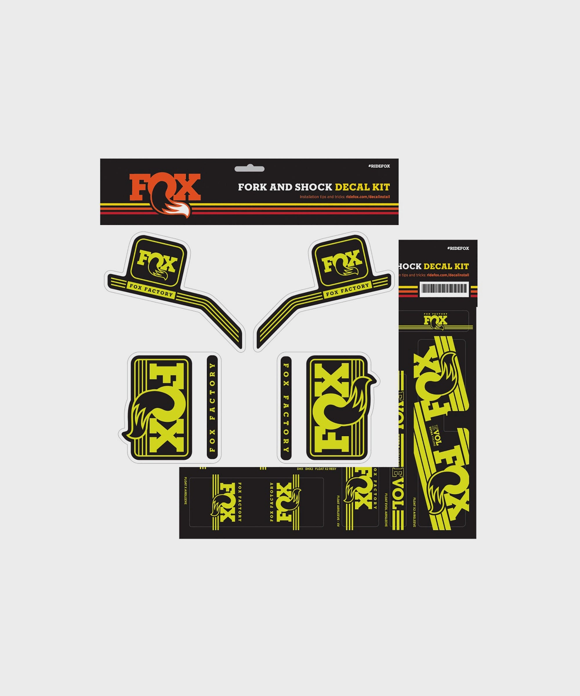 Fox Fork & Shock Decal Kit: AM Heritage 2016