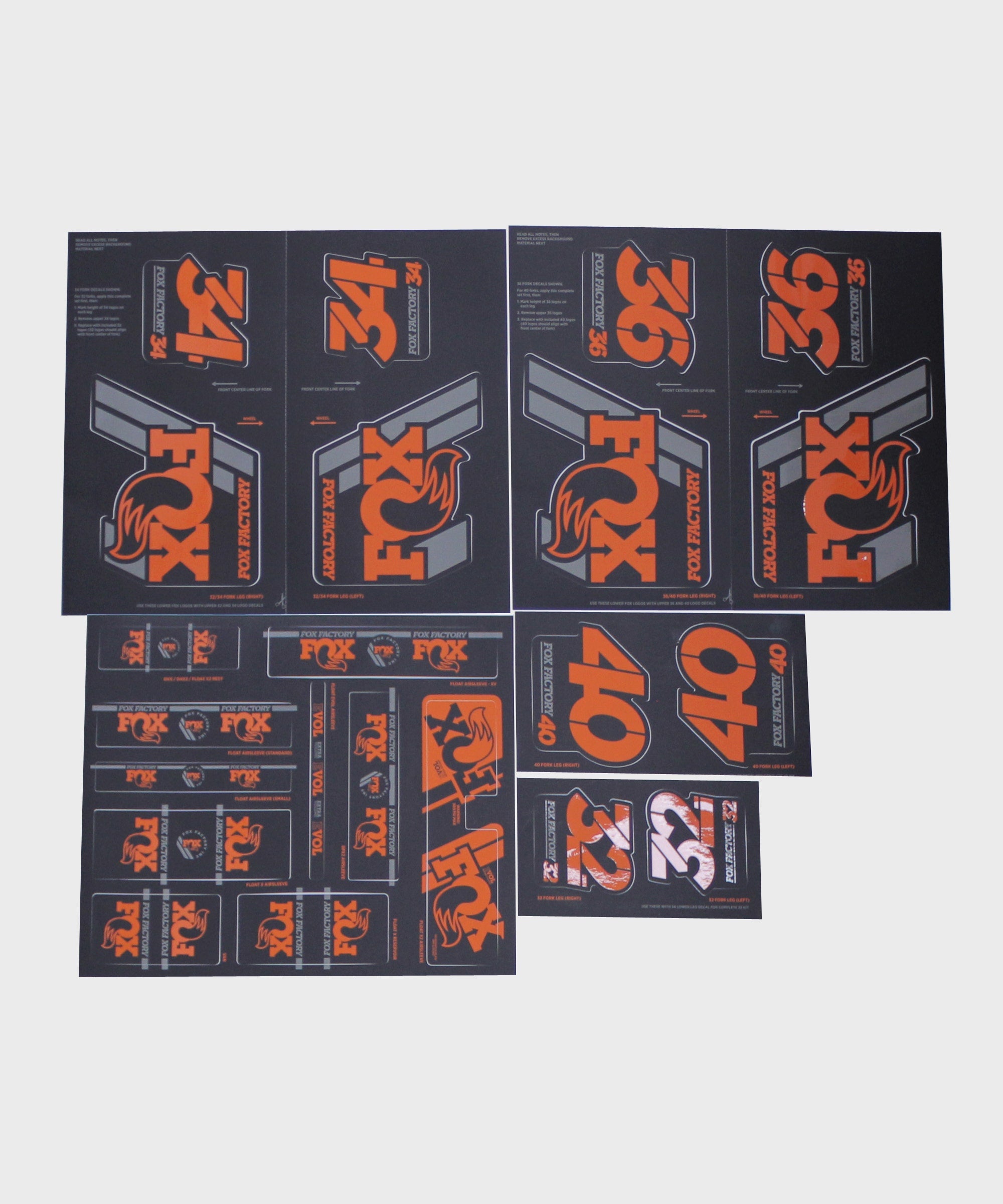 FOX Fork & Shock AM Heritage Decal Kit 2019
