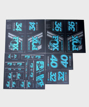 FOX Fork & Shock AM Heritage Decal Kit 2019 Turquoise