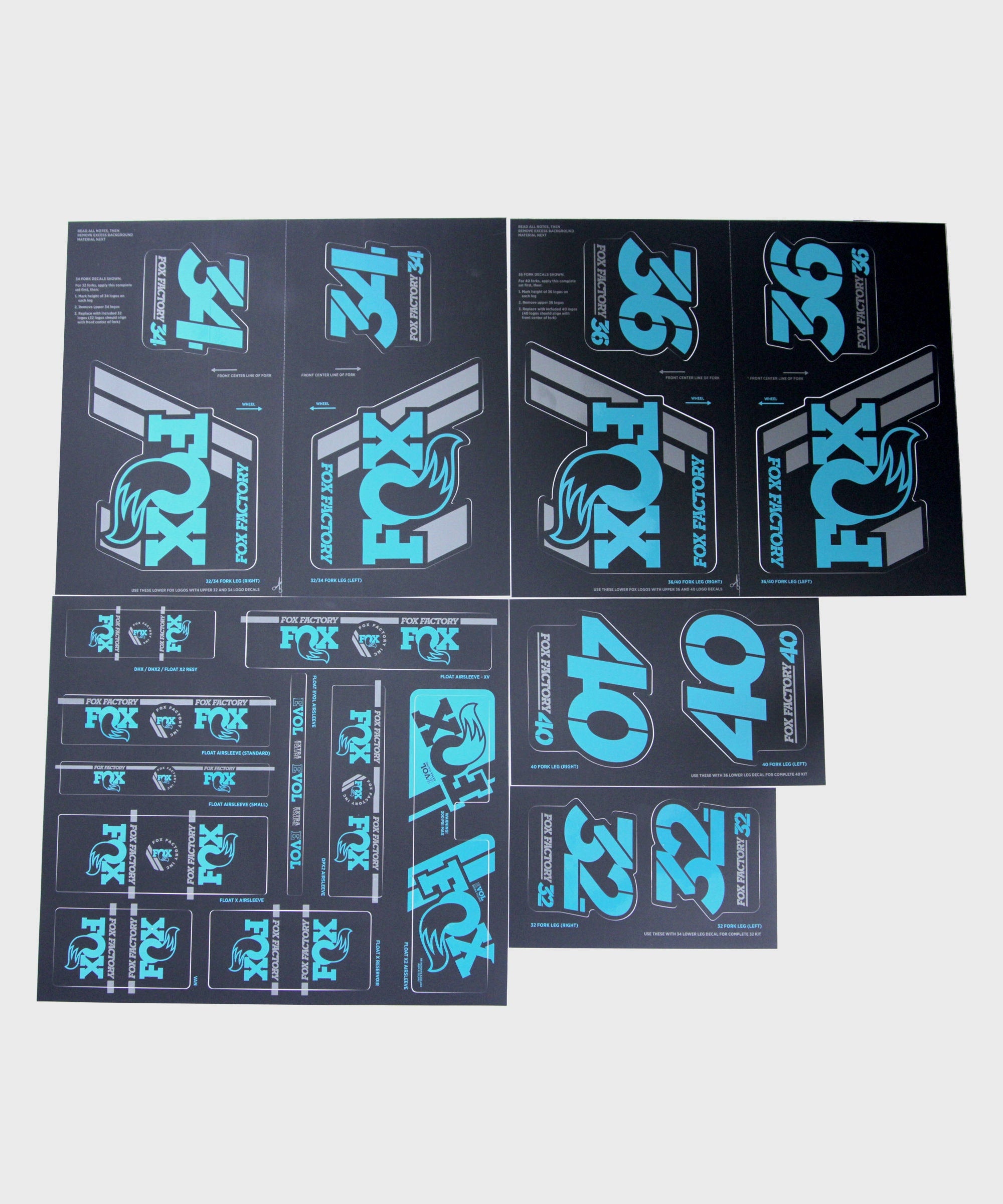 FOX Fork & Shock AM Heritage Decal Kit 2019