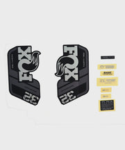 FOX Fork 32 Decal Kit 2021 - P-S Grey Logo Matte Black