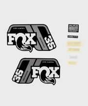 FOX Fork 36 Decal Kit: P-S Grey Logo Matte Black 2021